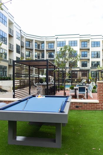 A pool table